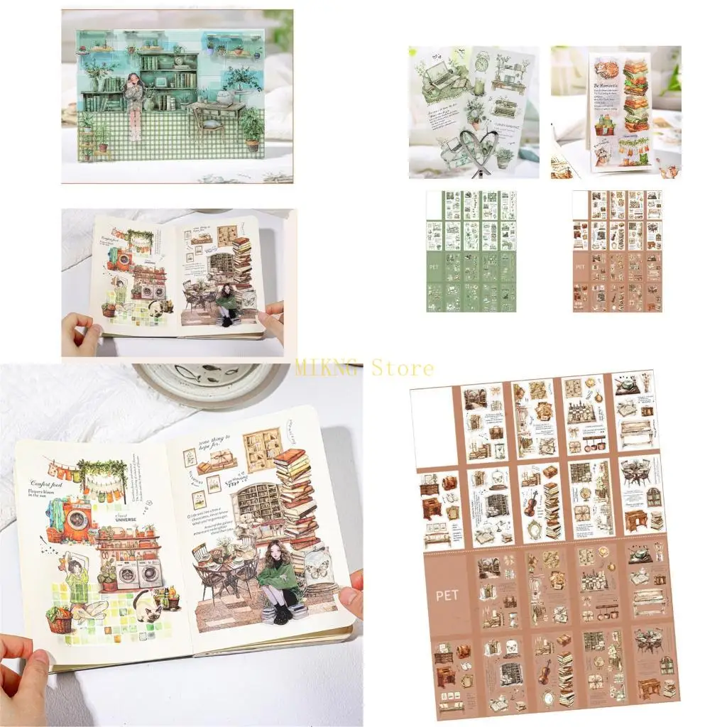 

ScrapBooking Декоративная наклейка сцена наклейка с водостойкой для животных наклейка для ноутбука журнал.