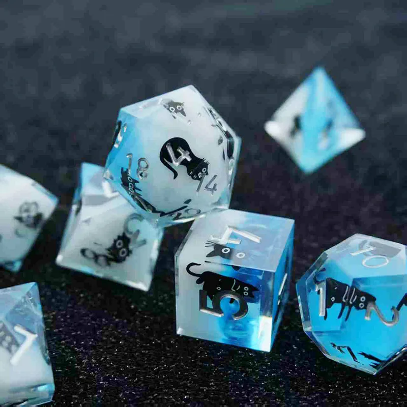 

Набор кубиков Cat Dices Flower Dices, набор кубиков Butterfly Dice, набор полимерных кубиков для DND RPG, набор кубиков для игры в Dungeons and Dragons D&D, полимерные кубики для игроков.