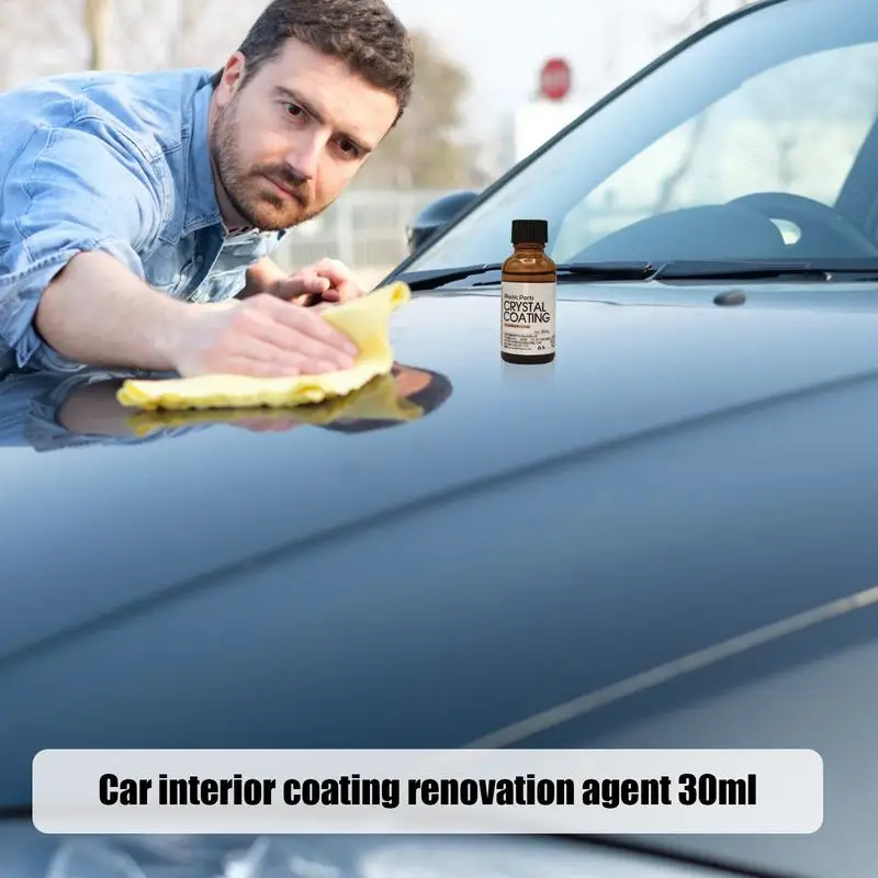 30ml Auto Trim Coating Car Detailing Trim Refreshing Protectant Car Restoring Liquid For Vehicle Interior Plastic Restorer