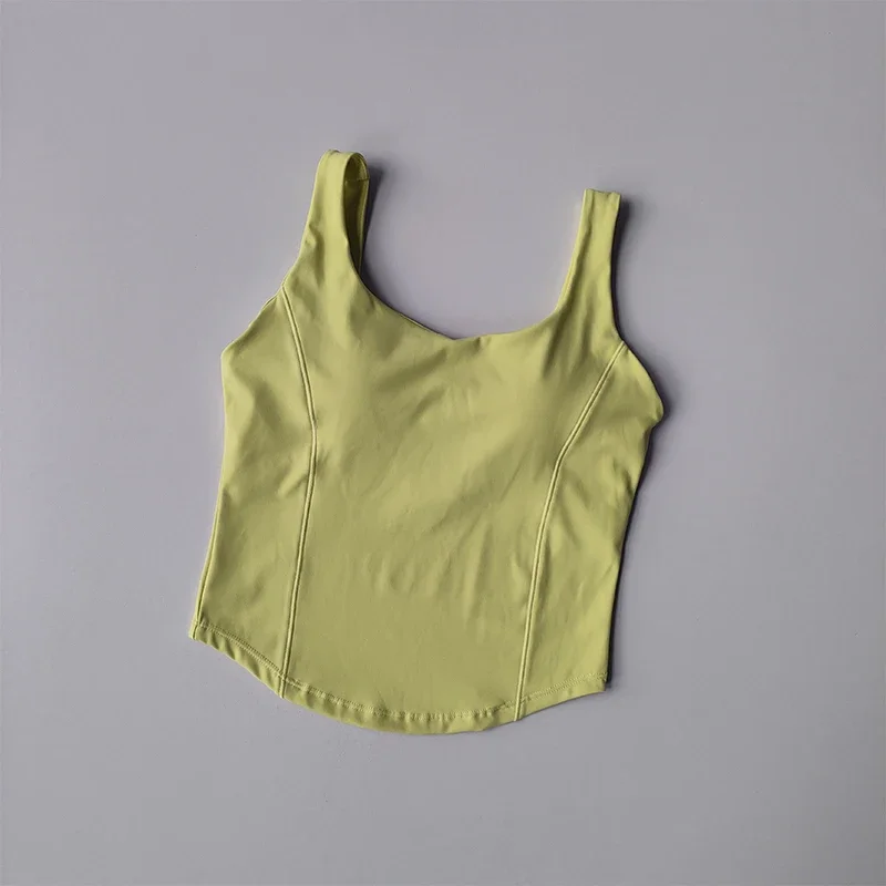 High Strength Back Fitness Tank Top Running Running Shockproof Sports Bra High Elastic Gathering Nude Yoga Bra for External Wear view 3