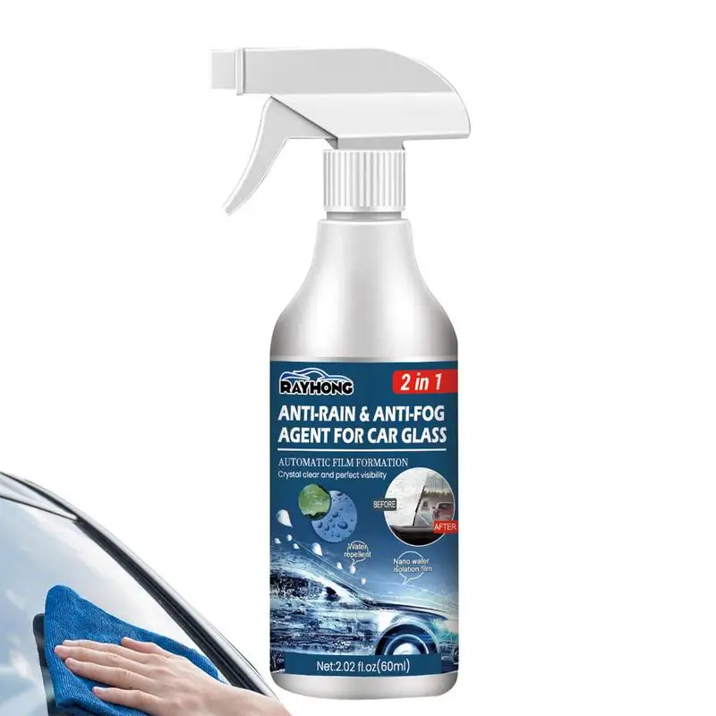 

60ml Anti Fog Spray Auto Windshield Cleaning Agent Prevent Fogging And Improve Driving Visibility Anti-fog Agent For Car Glass