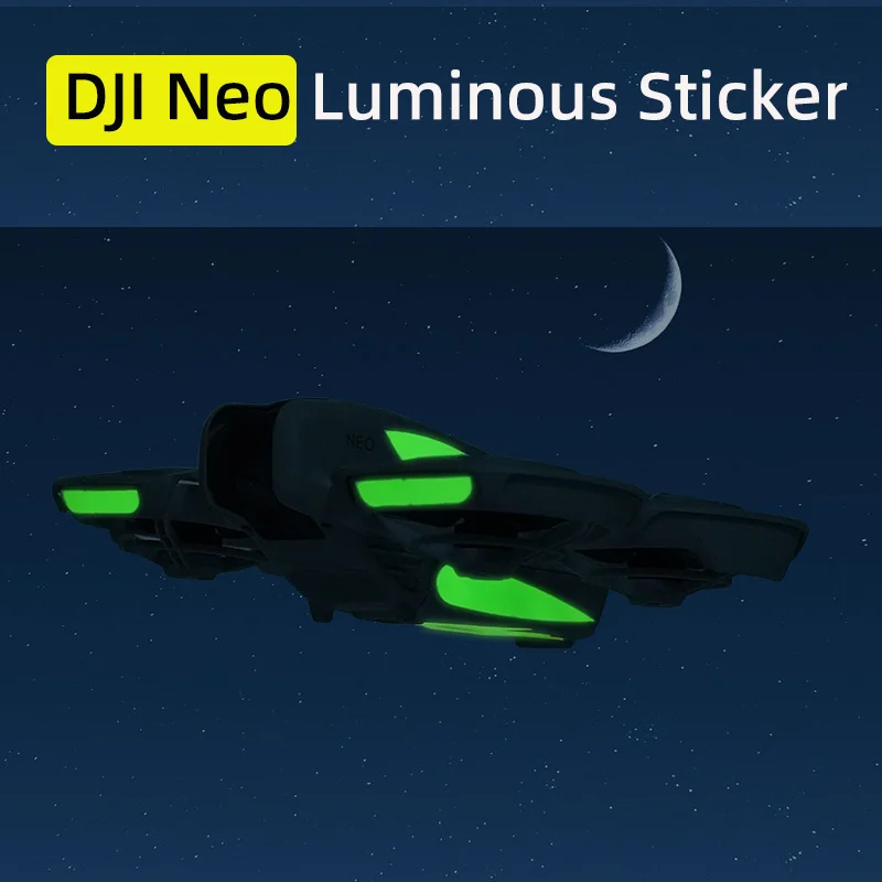 For DJI NEO Drone Luminous Sticker Protective Film Glow-in-the-dark Skins Daytime Cool Laser Night Flight Decals Accessories Kit