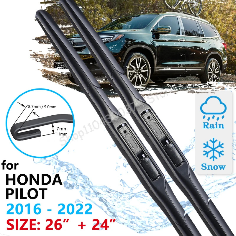 

Car Front Wiper Blade For Honda Pilot YF5 YF6 2016 2017 2018 2019 2020 2021 2022 Windscreen Windshield Window Wipers Accessories