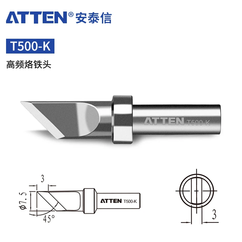 

ATTEN T500-K Soldering Iron Tips For AT-315DH AT315 205H Welding Station Soldering Iron Head Replacement Accessories Tools