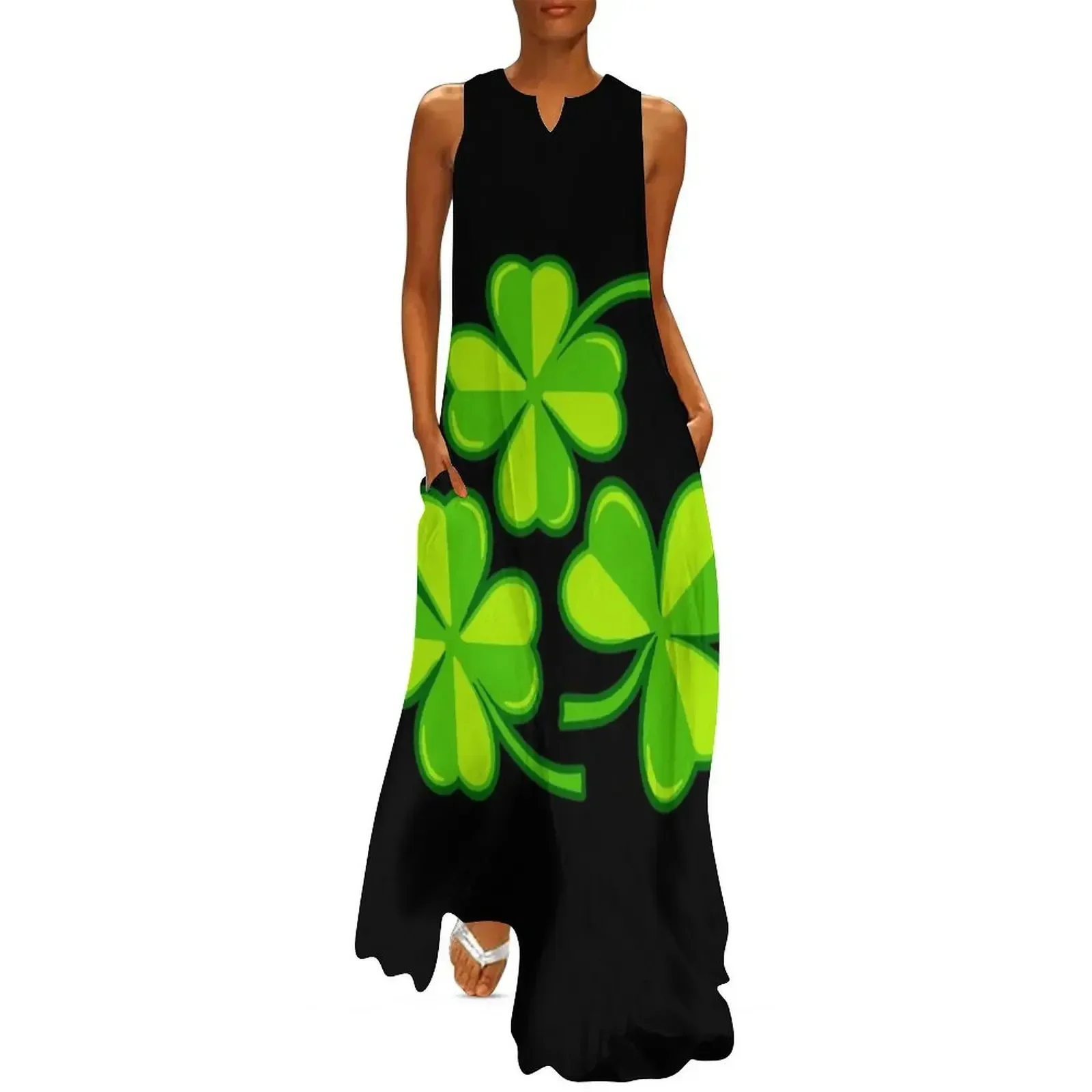 

Triple Clover Delight: A Trio of Luck for St. Patrick's Day Celebrations Long Dress Dresses gala Dress
