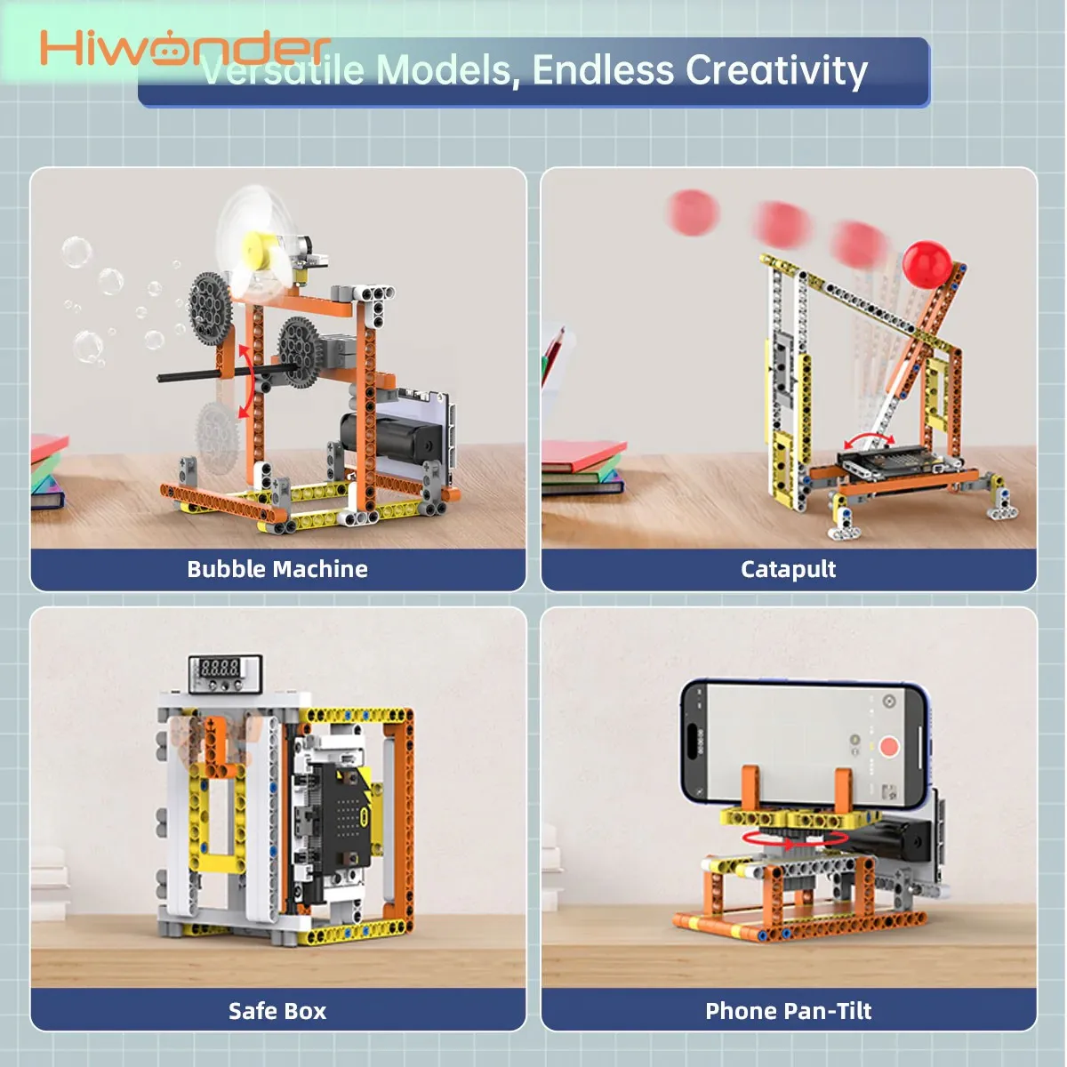 Hiwonder DaDa:bit AI Programmable Blocks Educational Robot (without Micro:bit Mainboard) for DIY