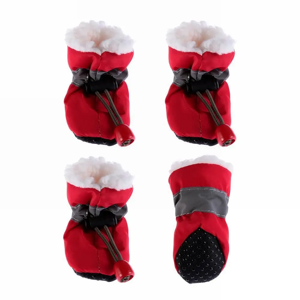 4pcs Small Cats Anti-slip Puppy Socks Thick Pet Shoes Footwear Warm Dog Shoes Rain Snow Boots