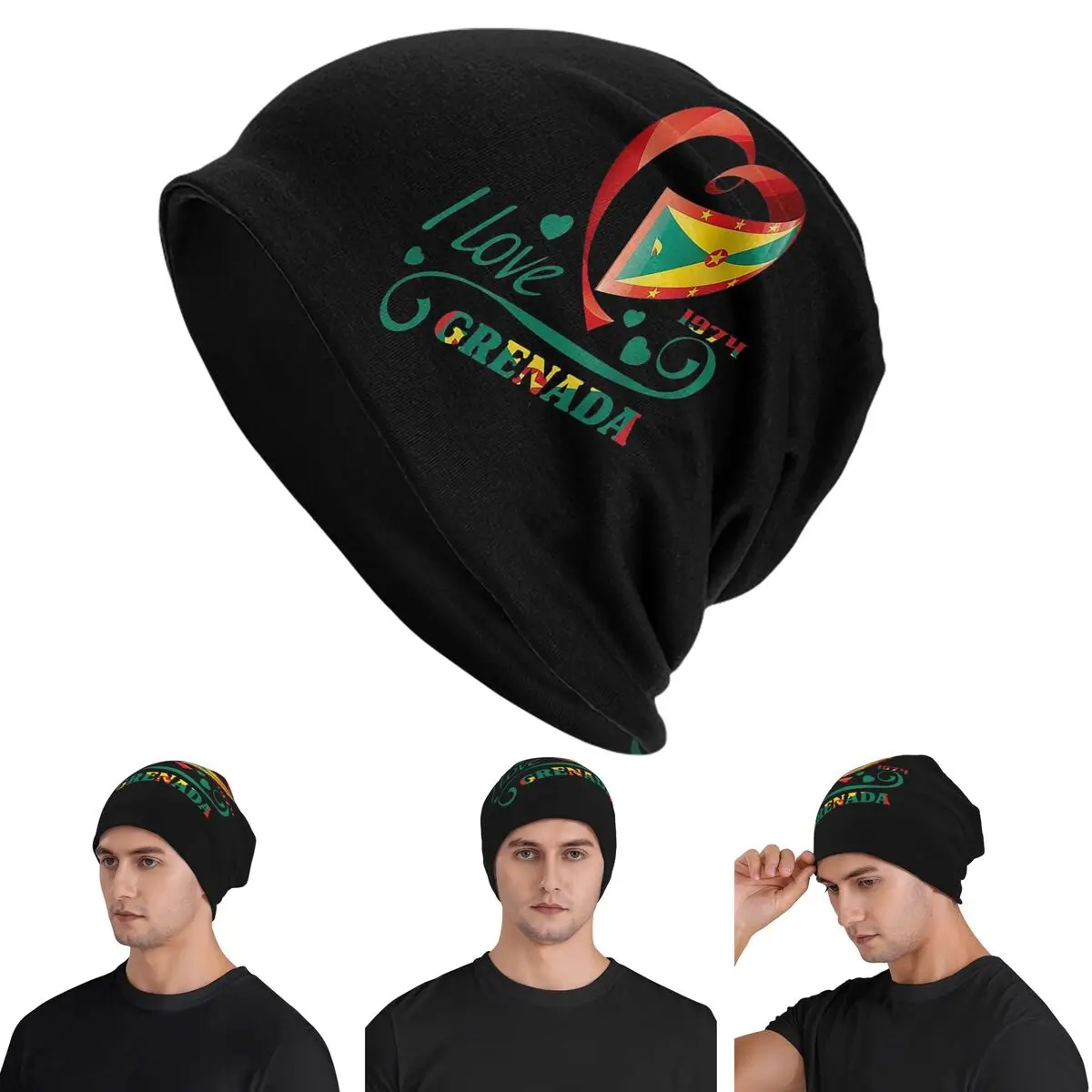 

Grenada Independence Day Skullies Beanies Hats Warm Autumn Winter Outdoor Cap Knitted Bonnet Caps for Unisex Adult