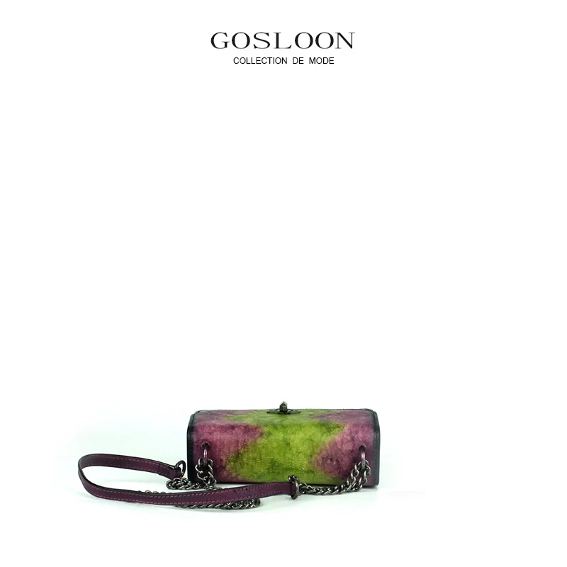 GOSLOON-Mini borsa a catena dipinta originale per le donne 2022 nuova borsa moda una spalla Crossbody stilista scatola abbinata portafoglio Lu