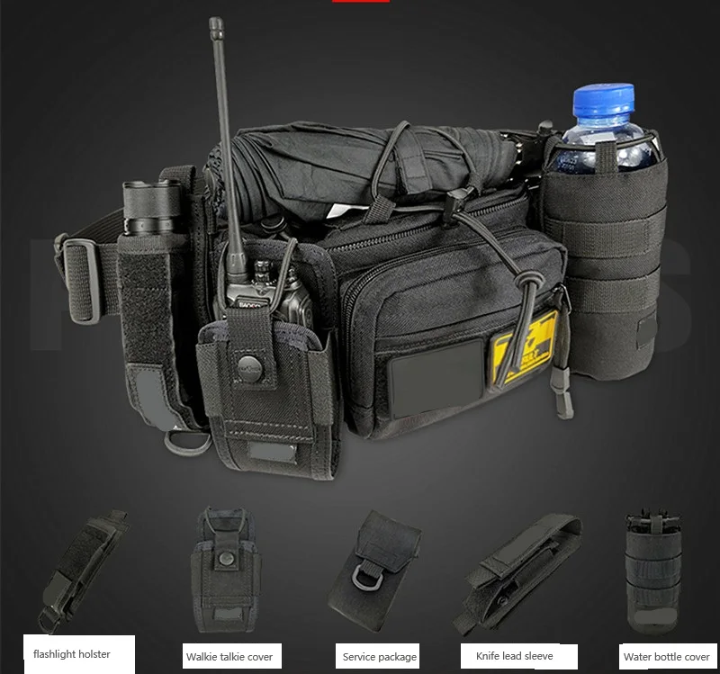Tactical waist bag, outdoor multifunctional waist bag, cycling, hunting, hiking waist bag, road bag, men's waterproof bag