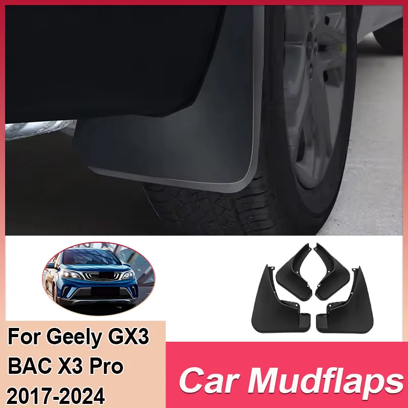 Guardabarros de coche nuevas guardabarros protectores contra salpicaduras piezas delanteras traseras accesorios de guardabarros para Geely GX3 BAC X3 Pro 2017 ~ 2024 2018 2020 2021