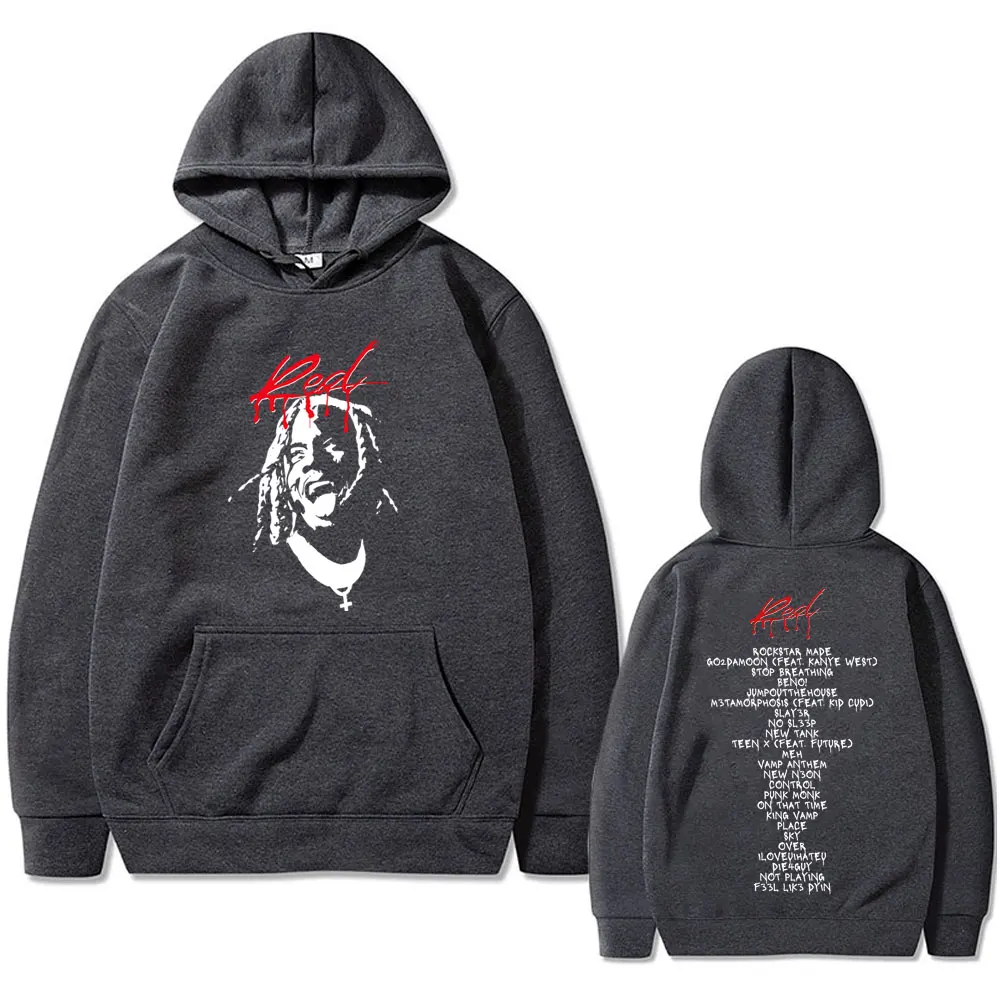 Rapper Playboi Cart Whole Lotta Red Graphic Hoodie Men's Gothic Rock Oversized Pullover Men Women Hip Hop Fashion Retro Hoodies