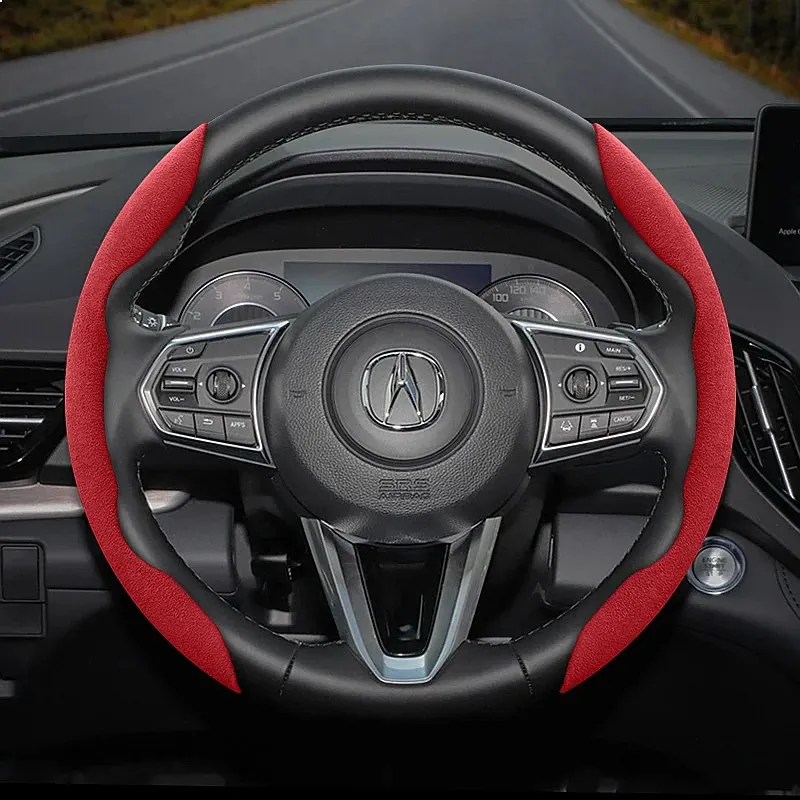 Suitable for Acura Suede Steering Wheel Cover Suitable for Mdx Rsx Integra Tlx 2015 Rl Ilx Csx 2010 Tl 2008 Type S Dc2 Tsx Wagon