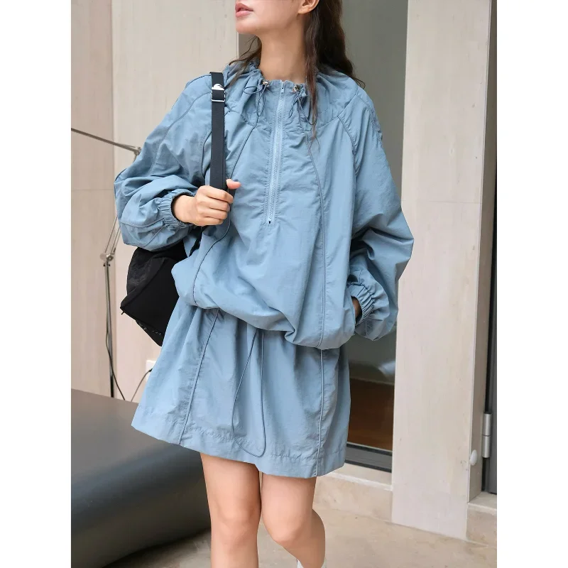 Autumn New Short Dresses Outdoor Leisure Women Age-reducing Flower Bud Waist Loose Fluffy Slim Long Sleeves Fashion Clothing