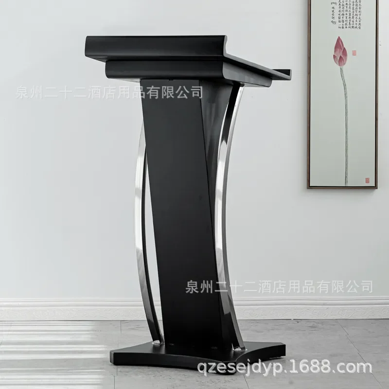 Modern Lecture Desk for School Meeting Room Speaker Podium Reception Counter Property Registration Concierge Station