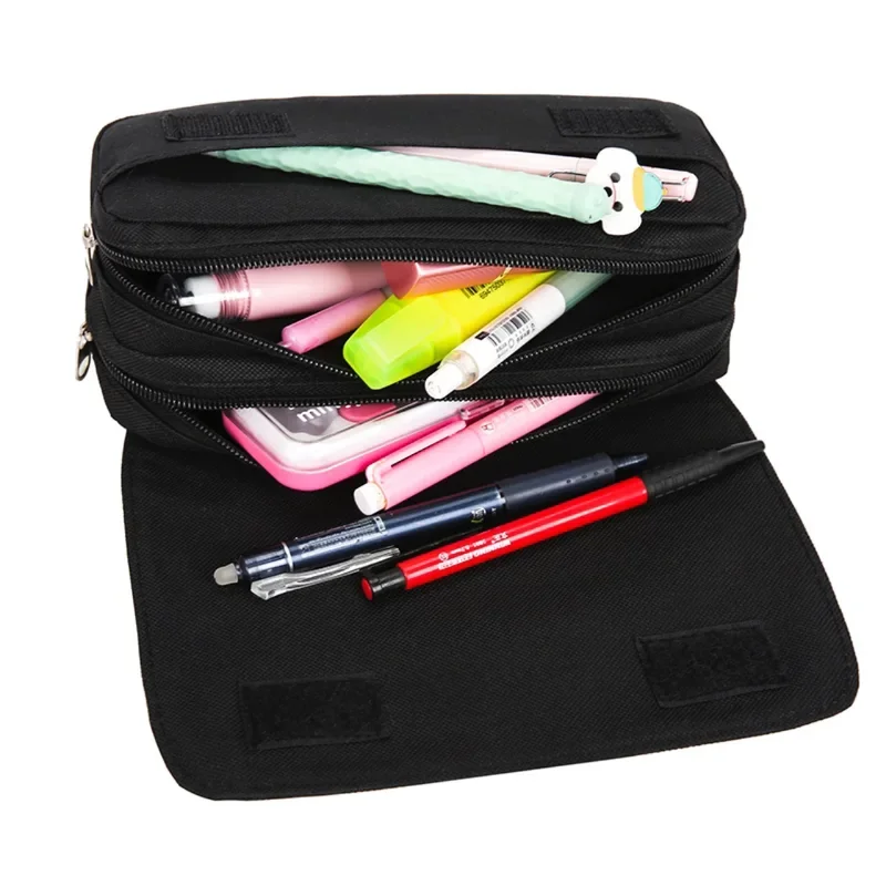 Game SCP Foundation Pencil Case Anime Make up Cosmetic Bag Student Stationery Multi-function flip Bags Gift