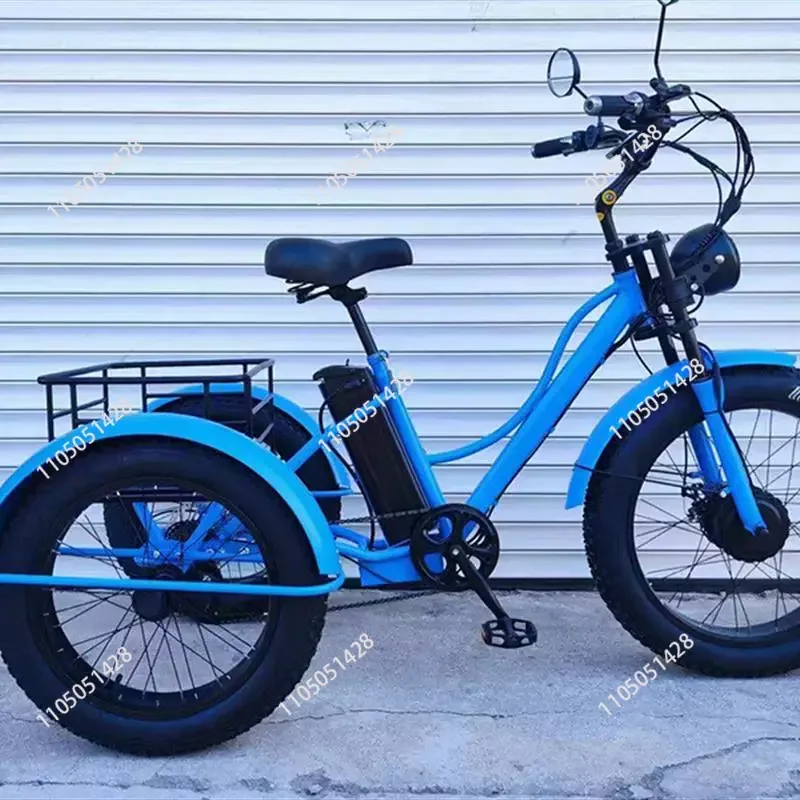 24 inch Adult Electric Tricycle Three wheelers  tire electric tricycle  lithium electric
