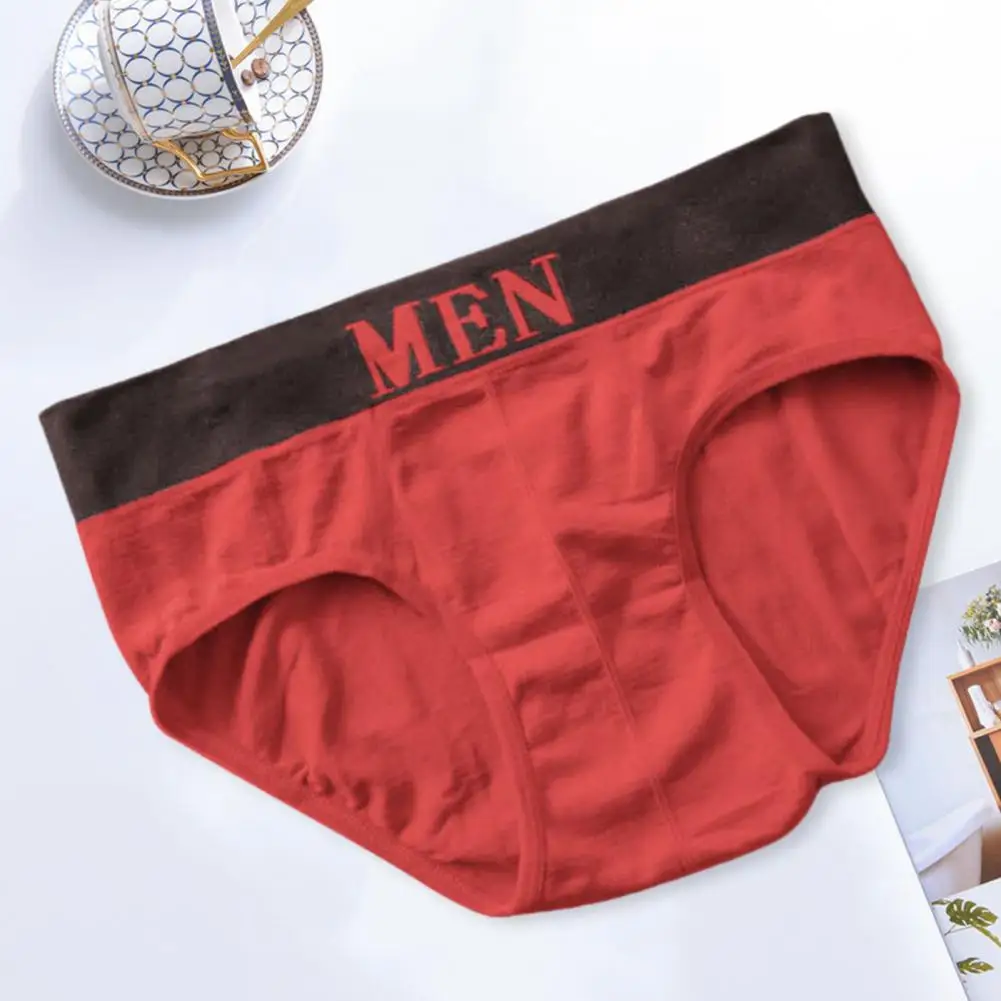 Men Underpants Men's Seamless Letter Print Briefs with Elastic Waistband Soft Breathable Quick Dry Underwear for Men Anti-septic
