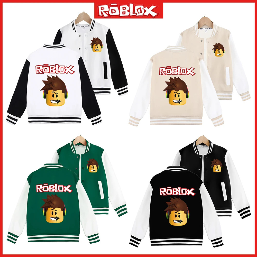 Game Roblox Cartoon Character Avatar Printing 2024 New Baseball Apparel Anime Trend Jacket Coat Fashion Tops Birthday Gift