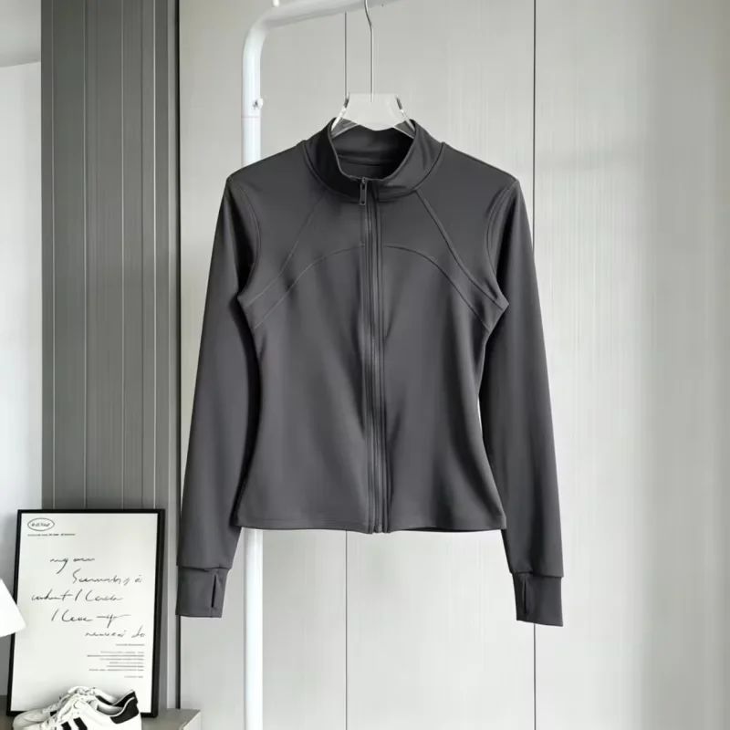Winter Women Mock Neck Zip Up Workout Top Fleece Lined Thermal Slim Fit Long Sleeve Gym Running Athletic Sport Jacket