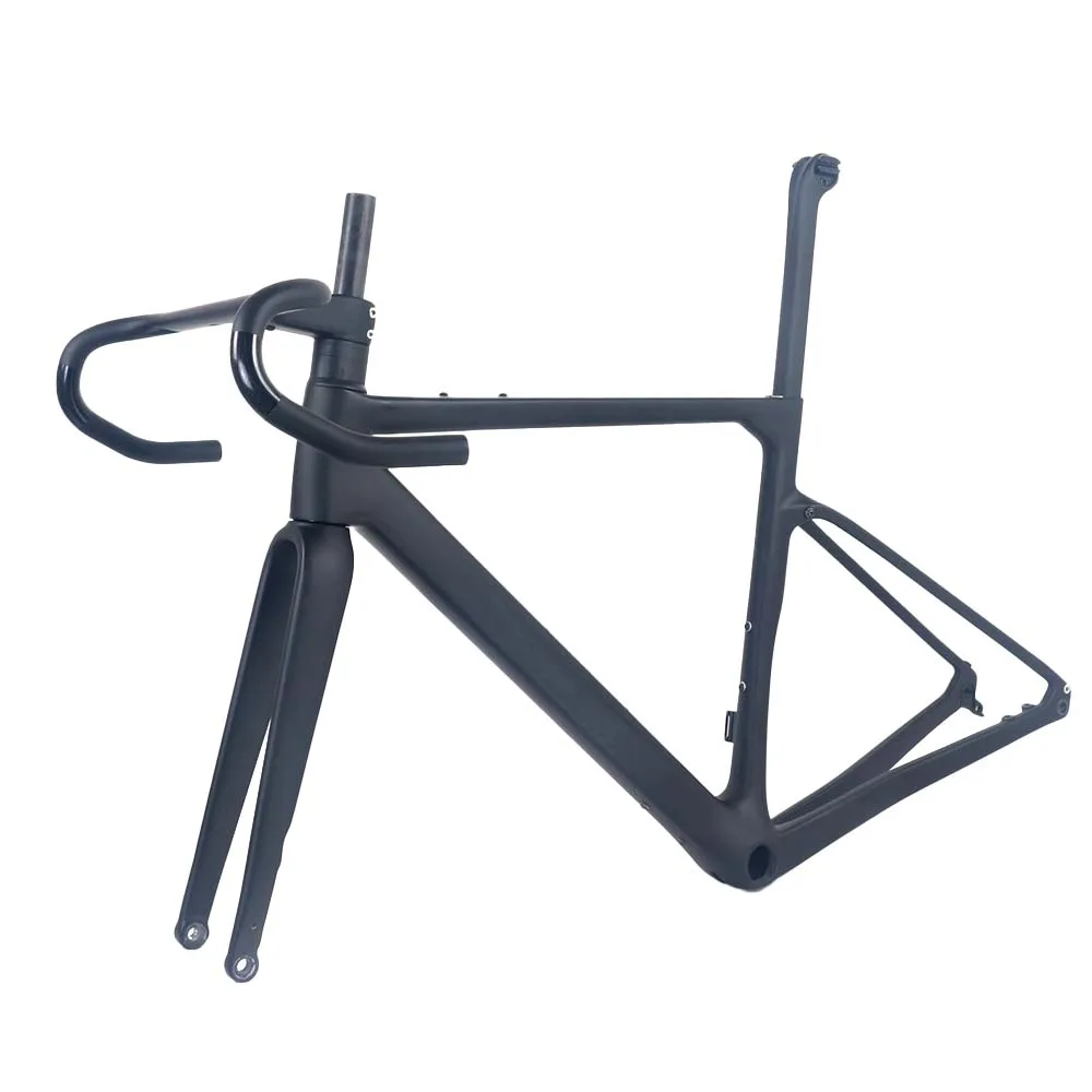 Winowsports Gravel Bike Carbon Frame 700*47C BB86 Flat Mount Disc Brake Bicycle Frames Full Hidden Cable Matte Gravel Frameset