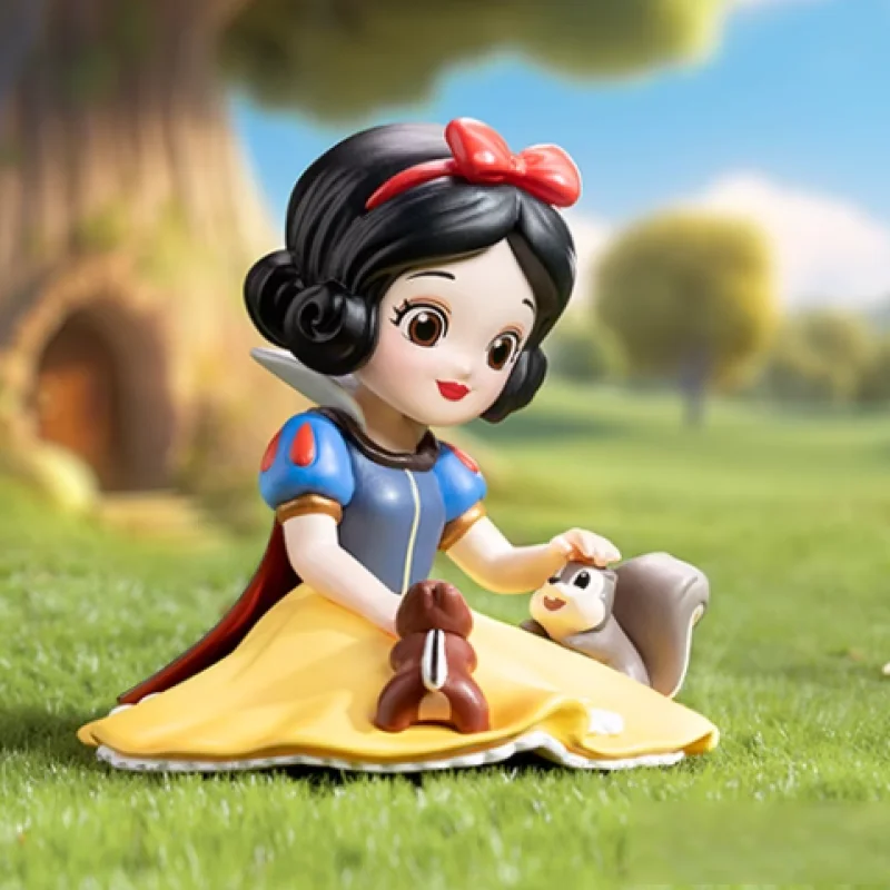 POP MART Disney Snow White Classic Series Anime Action Figure Guess Bag Ornament Figurines Home Decor Desktop Dolls Model Gift