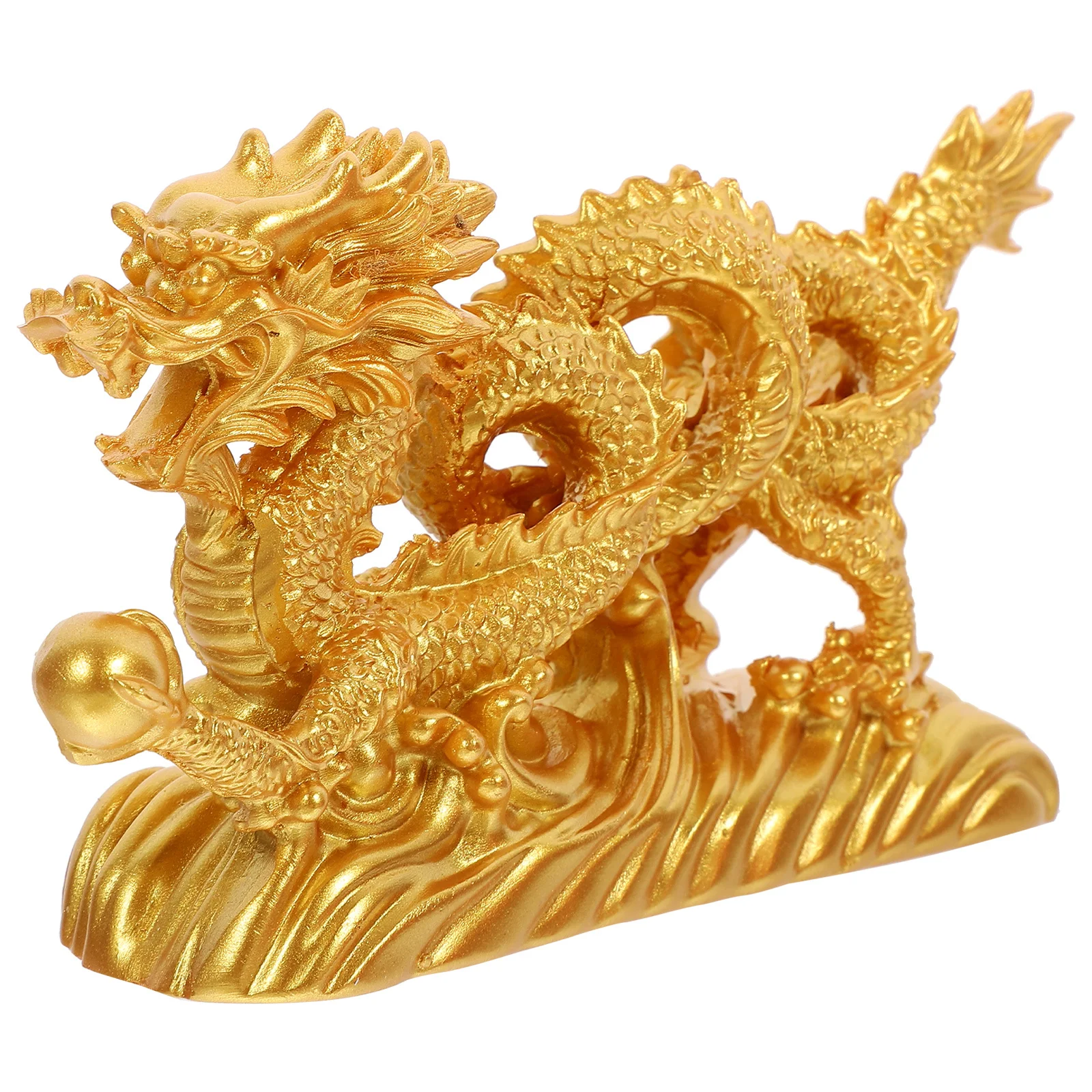Статуя Красного Дракона из Смолы для Декора Рабочего Стола и Дома, Азиатский подарок для семьи