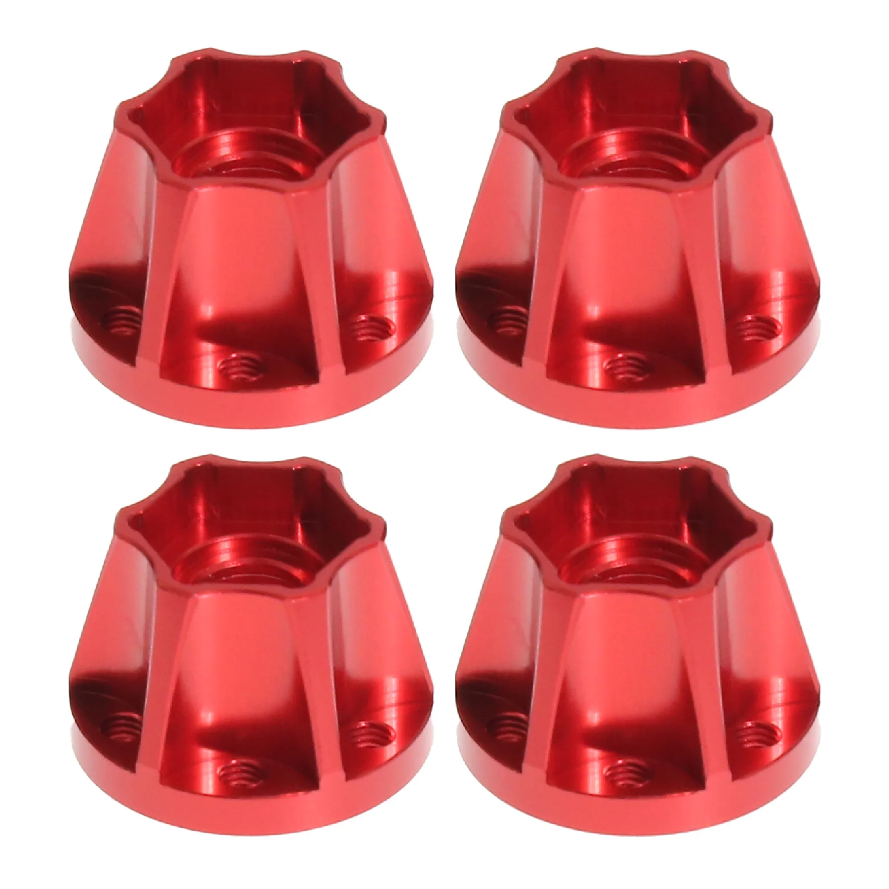 4-teiliges Radnaben-Verlängerungsset 6/9/12/15mm für 1,9/2,2 Zoll RC-Auto-Räder Aluminium-Legierung Radabstandshalter für CC01 D90