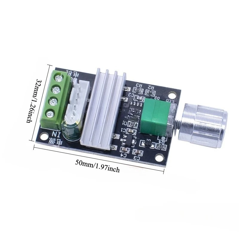 2pcs PWM DC Motor Speed Controller 6V 12V 24V 3A Forward Reverse with Switch for Arduino Electric Tool