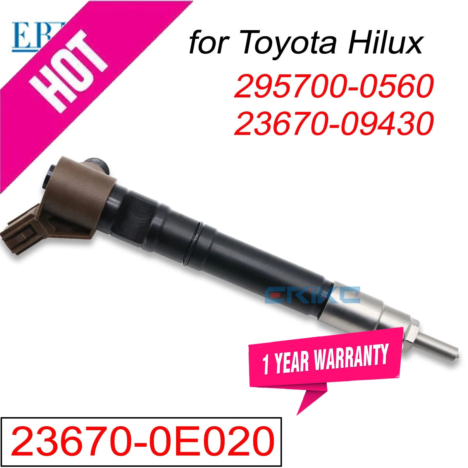 Inyector de Combustible 23670-0E020 295700-0560, Inyector Common Rail Original Nuevo 23670-09430 para Toyota Hilux Revo 2GD 2.4 2.7 Piezo