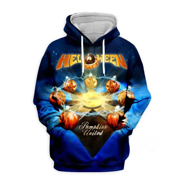 New Fashion Rock Helloween Band 3D Print Hoodies Men Women Hip Hop Hooded Sweatshirt Pullover Coat Harajuku Men Hoodie Tracksuit