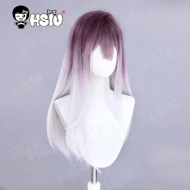 샬롬 코스프레 가발 패스 투 나우어웨 코스프레 가발 HSIU 60CM 푸시아 그라데이션 화이트 롱헤어 합성 가발 패스 투 나우어웨 가발