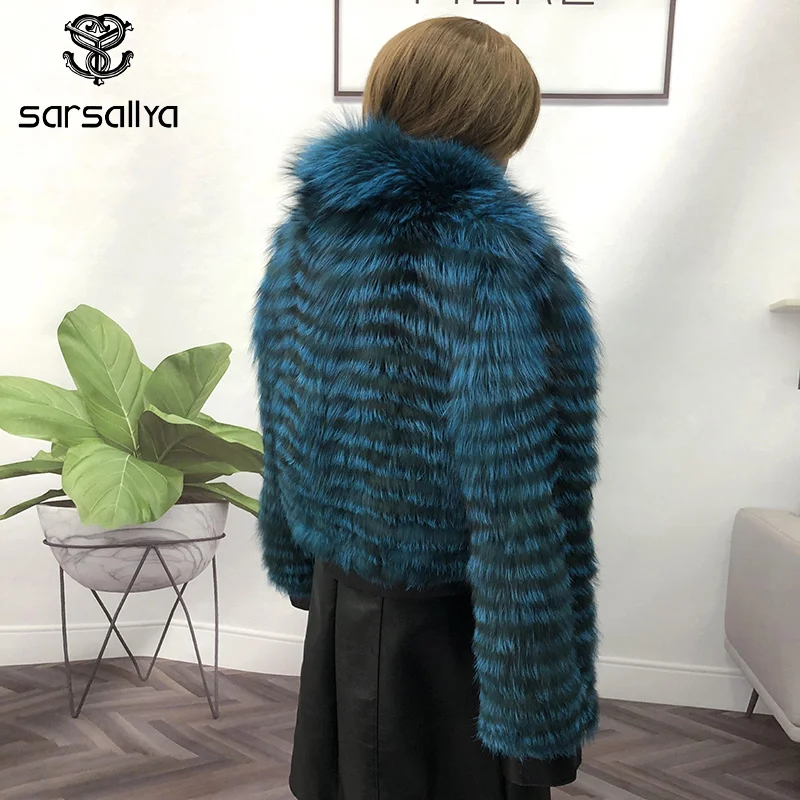 Coat Winter Real Silver Fur Jackets For Women 2021 Short Leather Jackets Clothes With Luxury Real Fur Collar Warm Woman Clothes