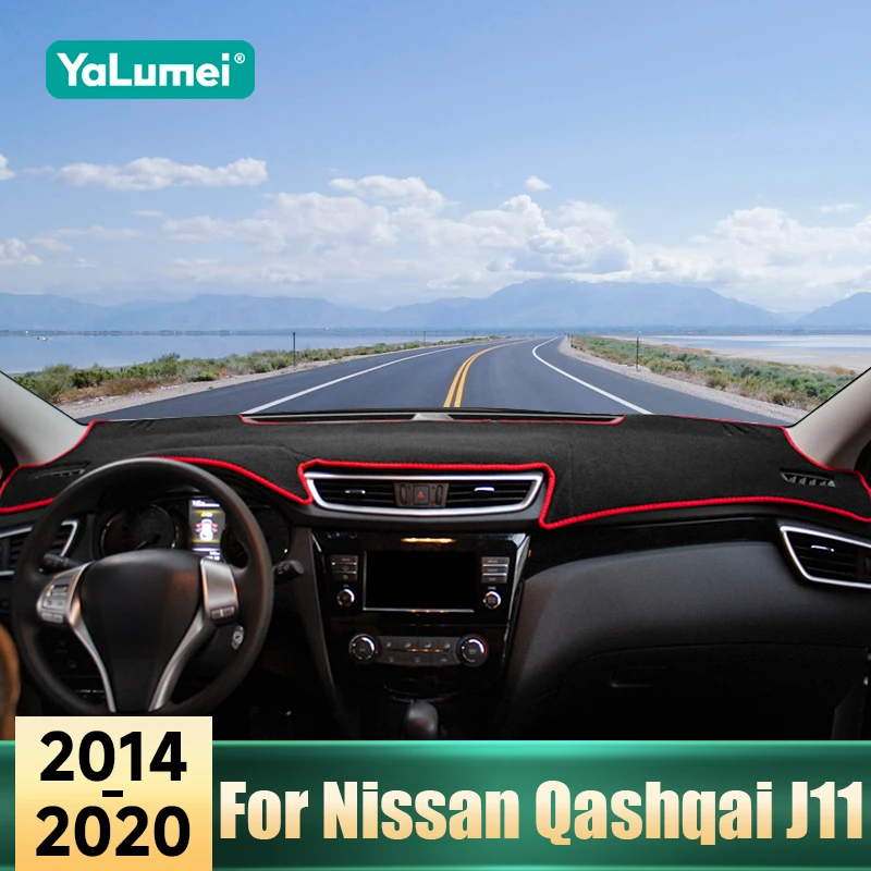 

Автомобильные аксессуары для Nissan Qashqai J11 2014 2015 2016 2017 2018 2019 2020, чехол для приборной панели, солнцезащитный козырек, коврики с защитой от УФ-лучей, нескользящий чехол