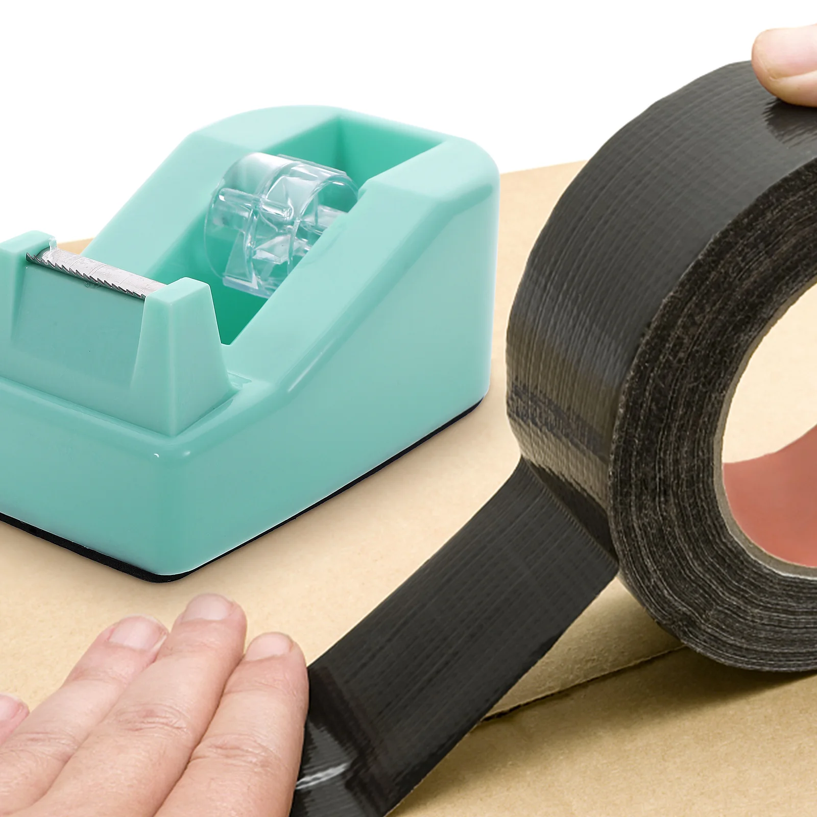 Compact Tape Dispenser Plastic Tabletop Tape Holder for Office Desk Accessories Easy to Use and Space Saving Tape Cutting Tool