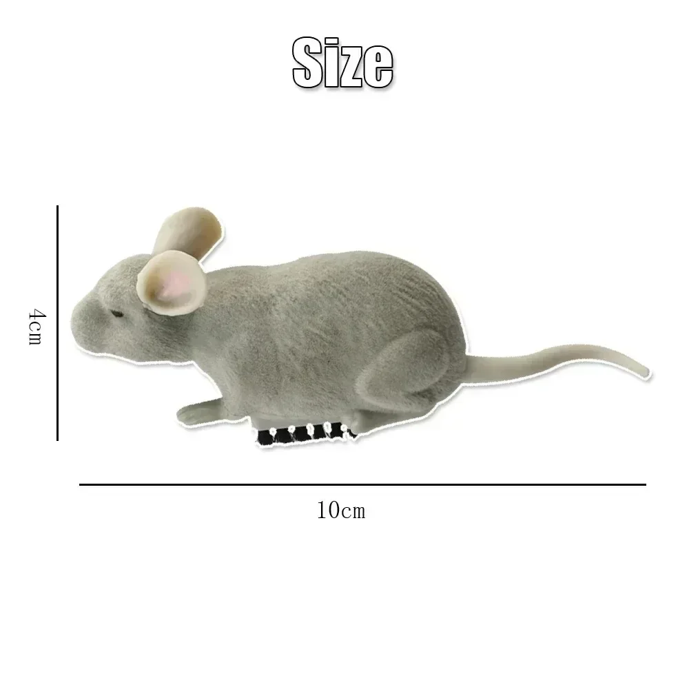 Pet Interactive Toy Battery Powered Plush Mouse, Electric Mouse Toy Cat Toy, Vibrating Crawling Automatic Escape Robot