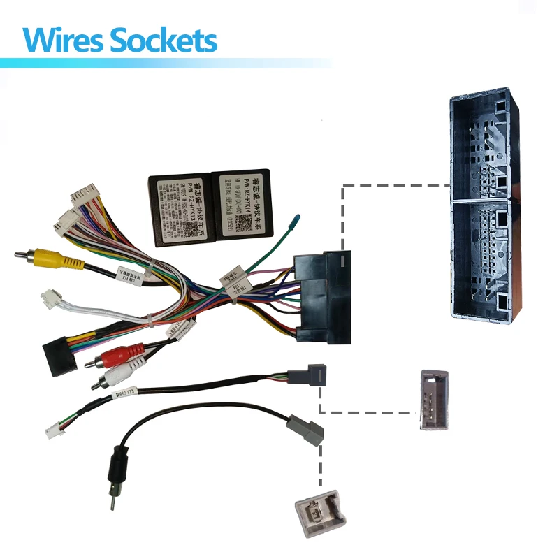 Car Radio Wire Harness Power Adapter Canbus box For Hyundai IX45 Santa fe 16 pin Wiring Harness Plug Power Cable connector