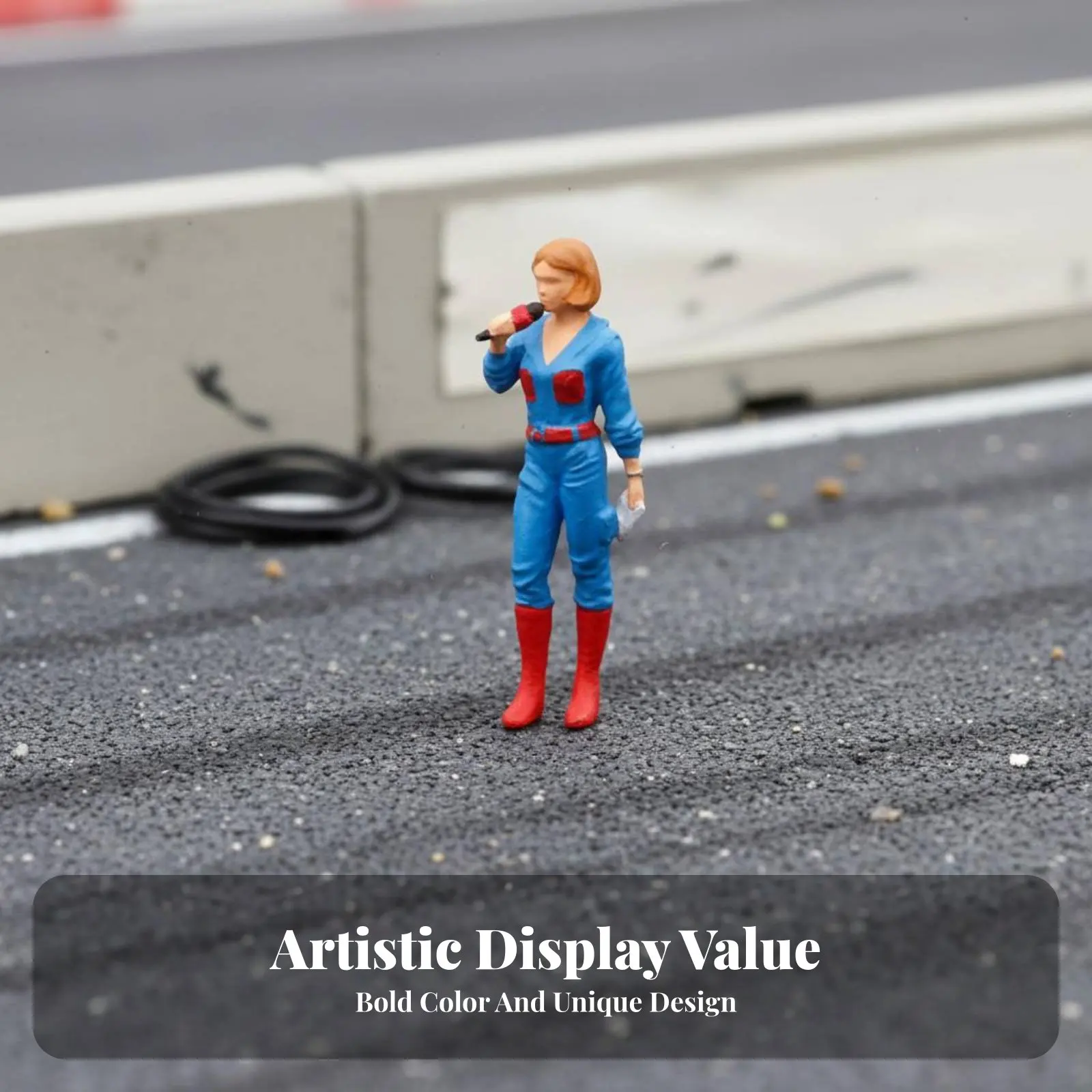 

1:64 on-Scene Broadcast Crew Collectible 1:64 Scale Miniature Scene People Miniature Journalist Figurine Lifelike Features