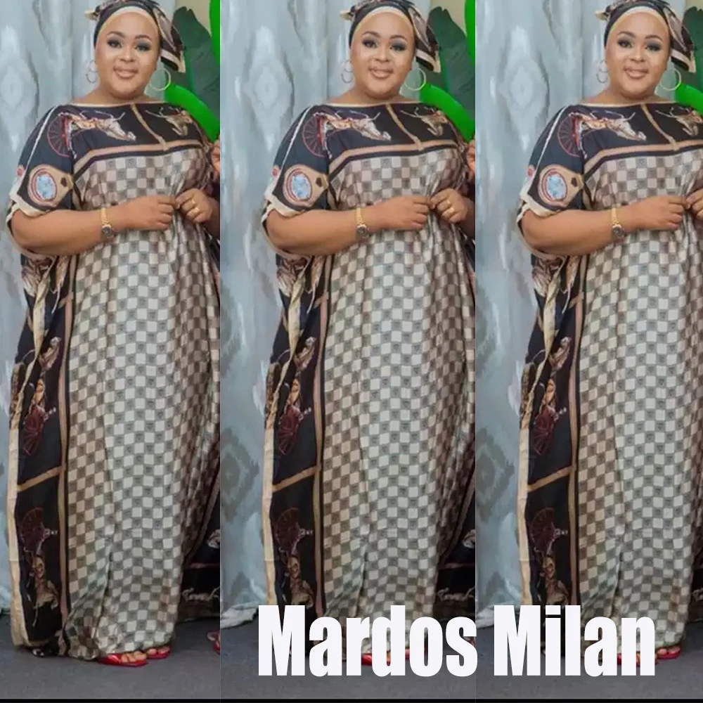 Muslim Abaya Oversize African Women Clothing Dubai Dashiki Free Size Casual Floral Dresses Loose Long Dress Vintage With Scarf