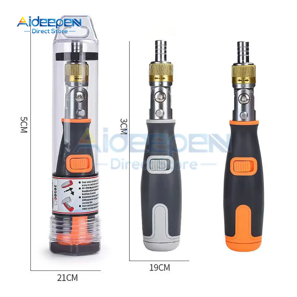 11 In 1 Portable Ratchet Screwdriver Hidden Screwdriver Head Multi Angle Corner Capable Multifunctional Screwdriver Set