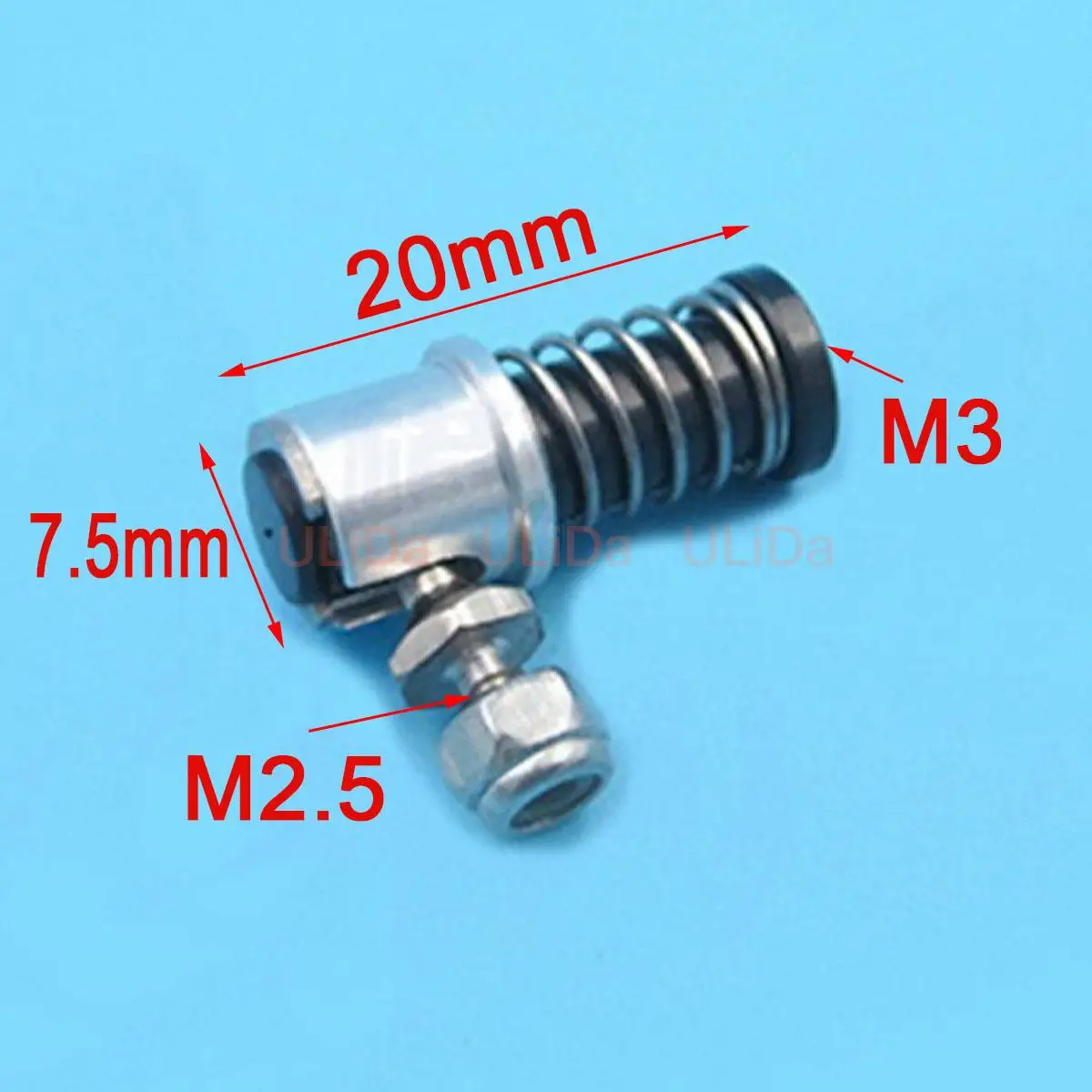 2x M3 CNC الألومنيوم وصلة كروية 3 مللي متر الربط قضيب الكرة رئيس موصل L20mm M3 قضيب نهاية ل DIT RC Gasolin-e قارب سيرفو قطع الغيار #2