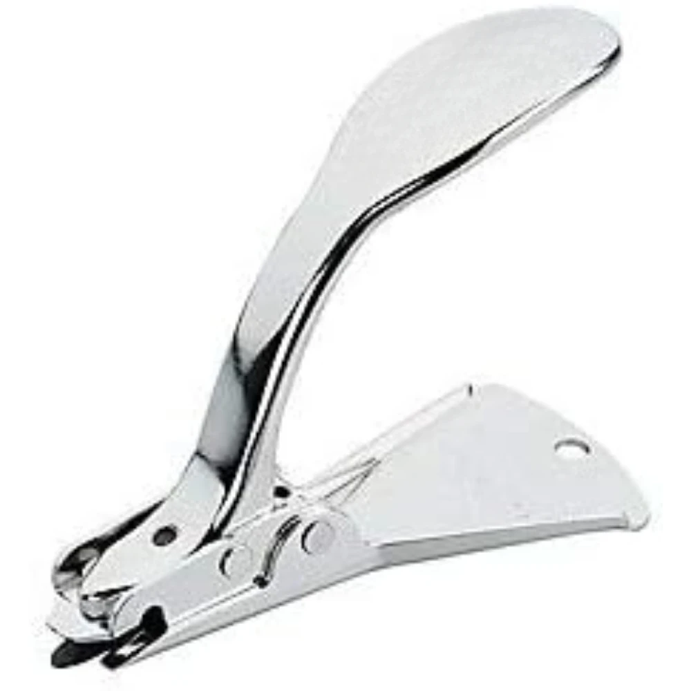 Office Heavy Duty & Carton Staple Remover, Built in Staple Shield, Wear- Resistant Nickle Plated Finish Chrome