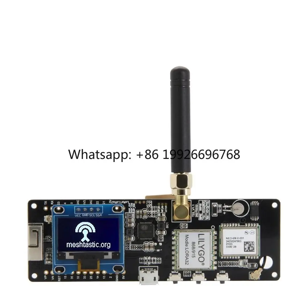 

Плата разработки Meshtastic T-Beam V1.2 ESP32 LoRa 433 МГц 868 МГц 915 МГц 923 МГц с WiFi, BLE, GPS, OLED-дисплеем и AXP2101