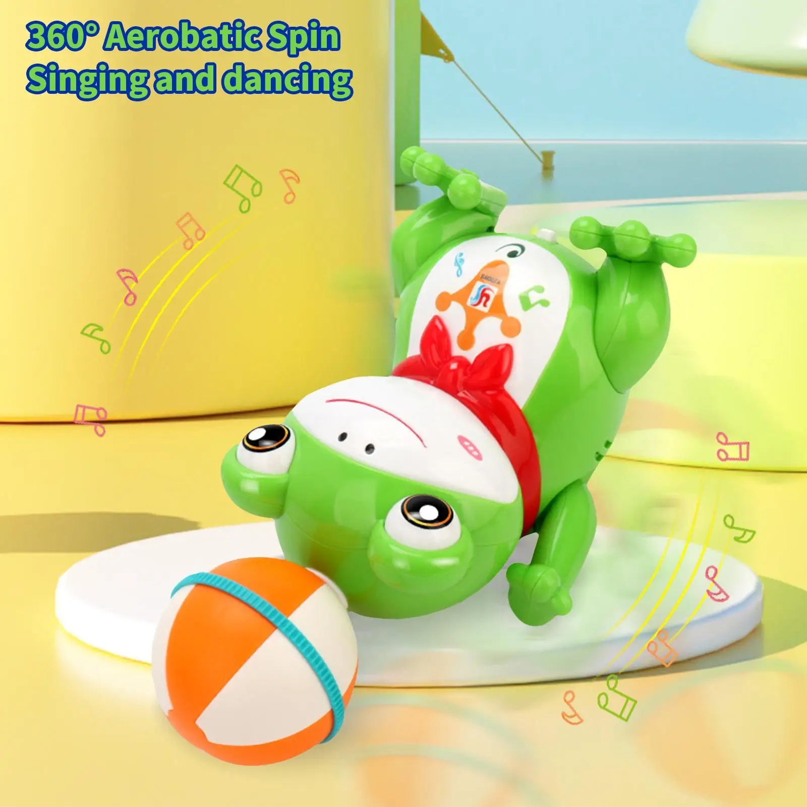 ของเล่นกบหมุนได้พร้อมไฟ LED ของเล่นลูกบอลหมุนสำหรับเด็กอายุ 3 4 5 6 7 ปี เด็กชายและเด็กหญิง ของชำร่วยงานปาร์ตี้