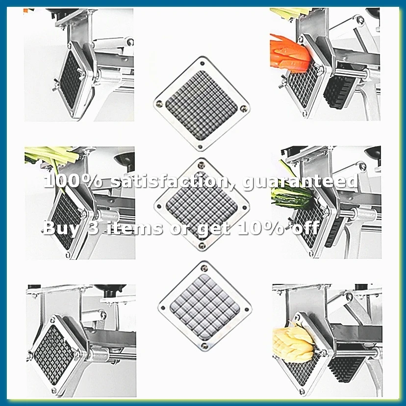 Stainless Steel French Fry Potato Chips Cutters,French Fry Cutter, Chips Cutter Parts Potato Cutter Potatoes 9MM-A27I