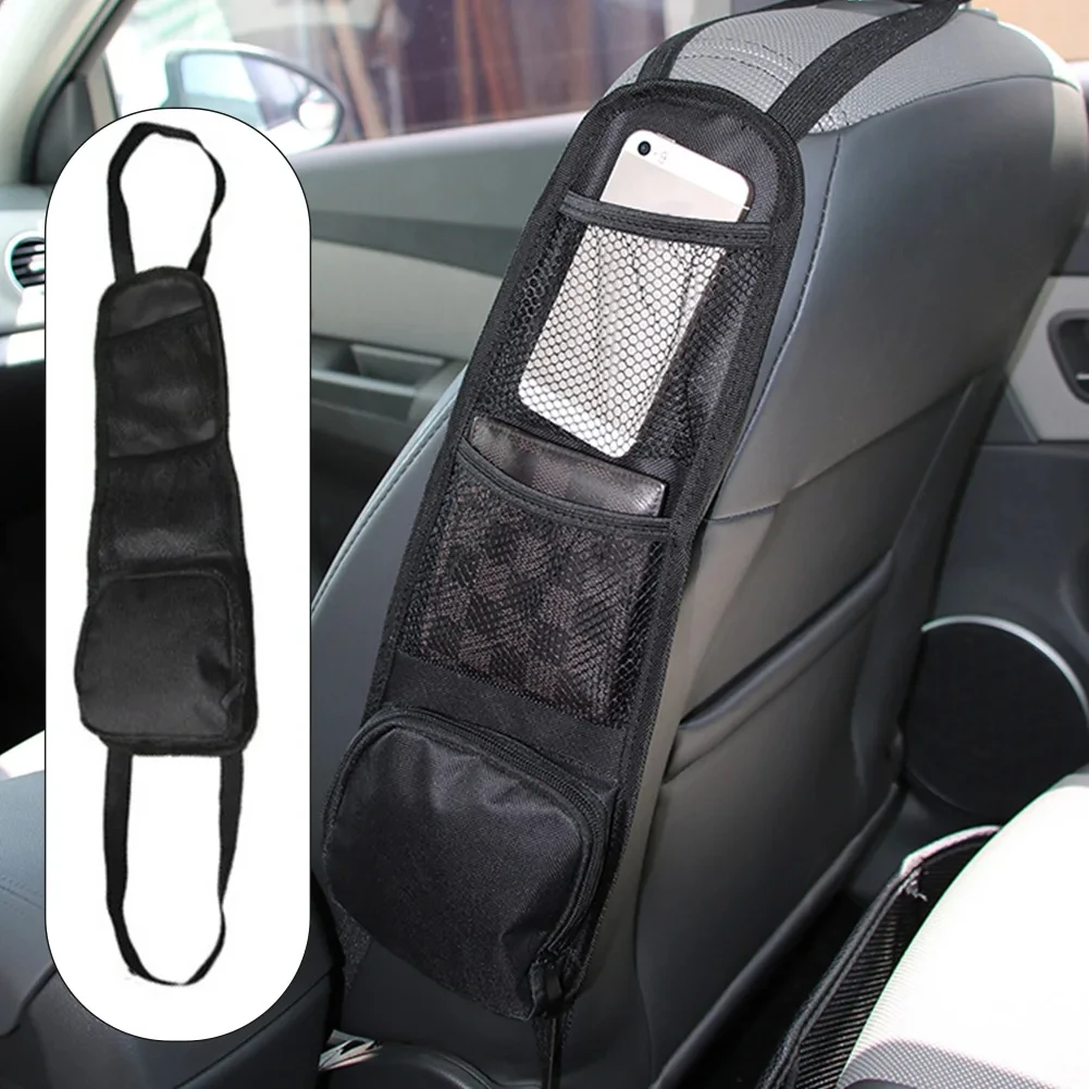 1 Piece Car Seat Back Hanging Bag Oxford Cloth Waterproof Thermal Pressure Resistant Handle Side Storage Bag Vehicle Compression