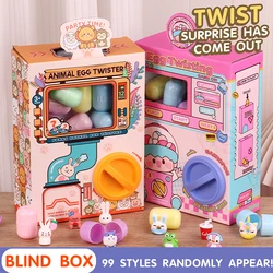 6/12/16coloured Children Egg Catcher Fun Egg Twisting Machine Toys Cartoon-Themed Capsule Dolls Catch Toys Mini Claw Machine