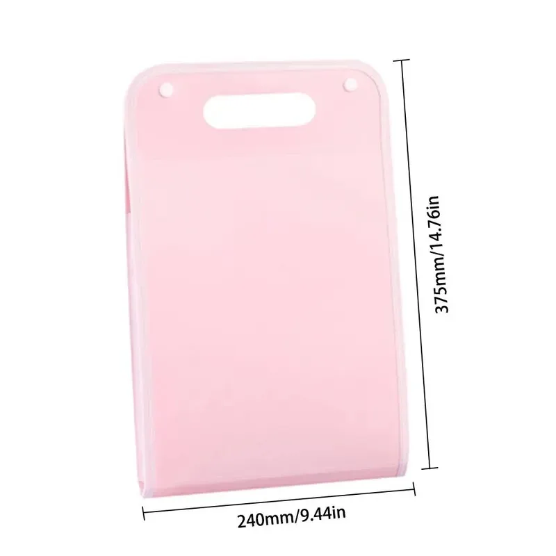 Cartella portadocumenti a fisarmonica a 13 tasche color macaron - Organizzatore portatile di documenti formato lettera A4 per l'ufficio, l'aula domestica