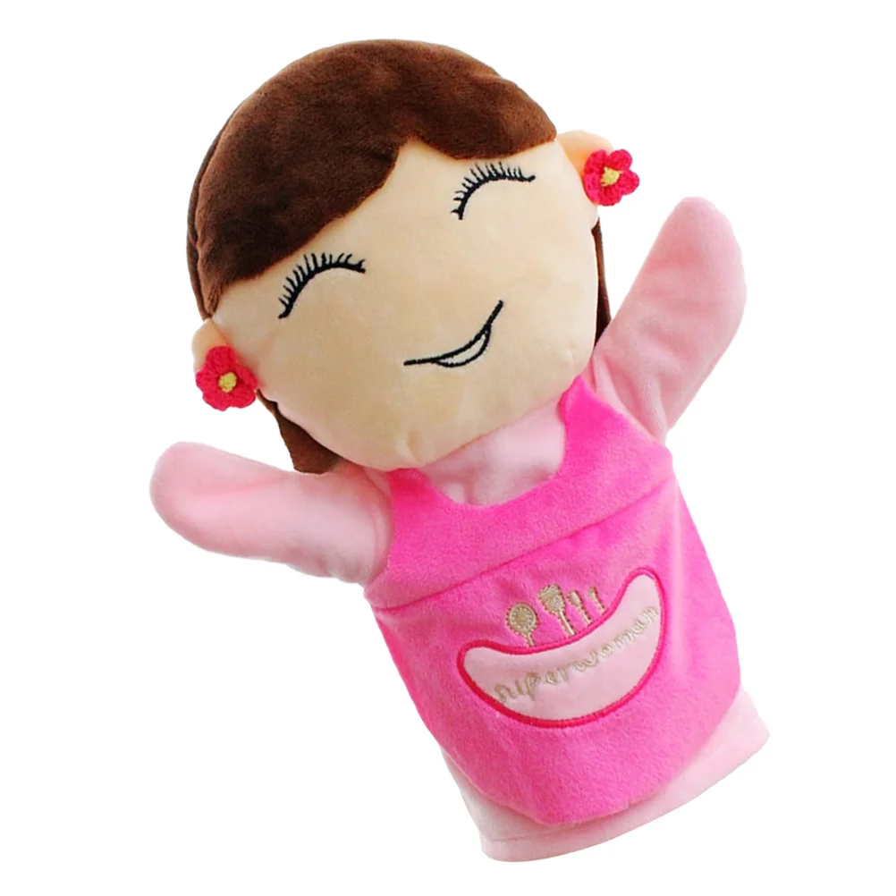 

Hand Puppet Home Toy Cartoon Plaything Family Dolls Baby Storytelling Nursery School Kids Cloth