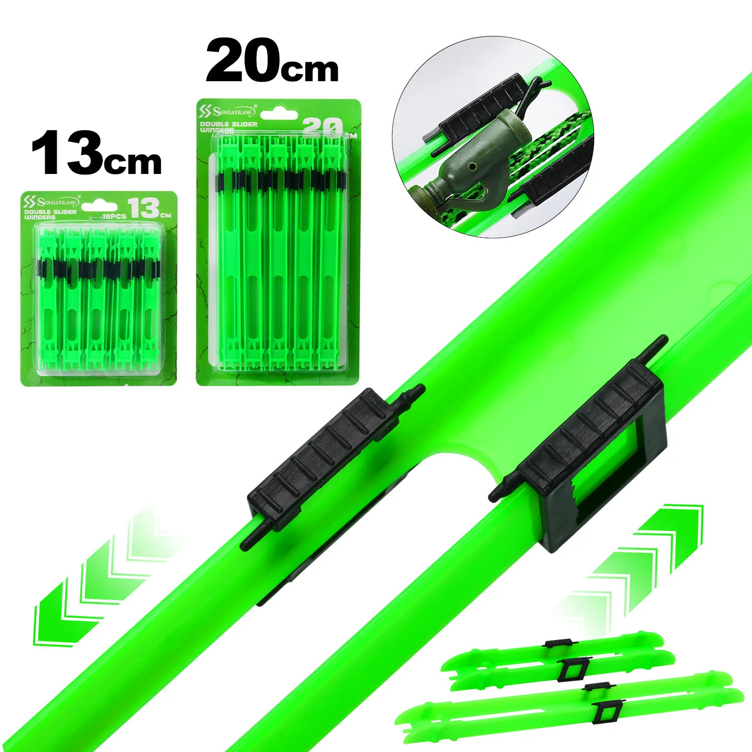 Sougayilang 10 pz Pesca Linea di Plastica Bordo di Avvolgimento 13/20 cm Rig Holder Avvolgitori Appeso Linea di Pesca Avvolgimento Accessori Per la Pesca